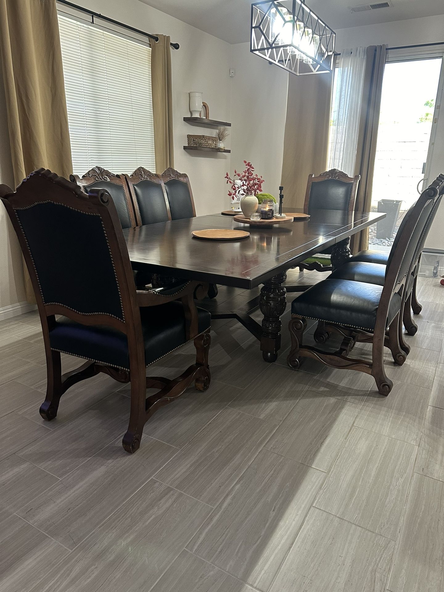 Heavy Wooden Dining Room Table