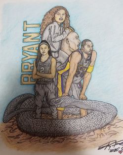 Kobe and Gigi Bryant sketch