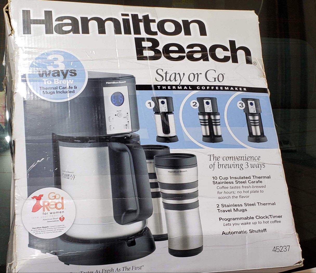 HAMILTON BEACH STAY OR GO COFFEE MAKER