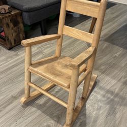 Small Rocking Chair 25” Tall Wood Sturdy