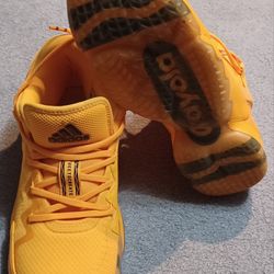 Men's Size 10 Adidas Crayola Solar Gold D.O.N. Athletic Shoe  Issue 2 