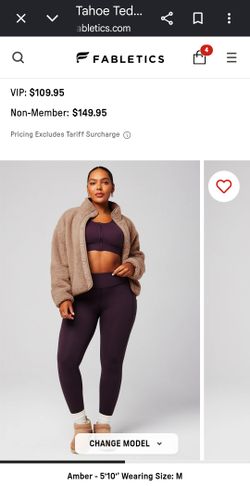 Fabletics XL Tahoe Teddy Jacket