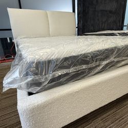New Queen Bed Frame + Mattress