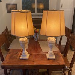 Art Deco Antique Lamps - Solid Stone