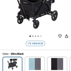 Baby Trend Expedition 2-in-1 Stroller Wagon Plus, Ultra Black