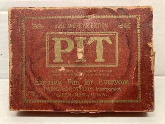 Antique PATENTED 1904 BULL AND BEAR PIT CARD GAME BY PARKER BROTHERS VINTAGE 