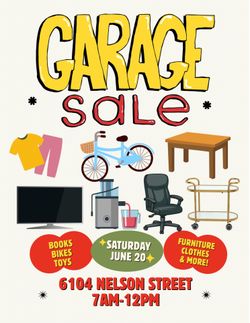 Summer clearance household items garage sale