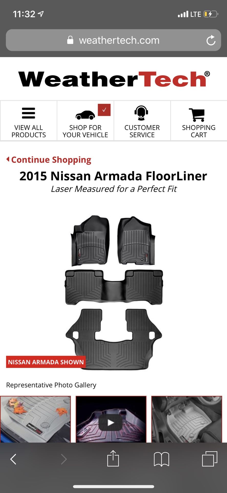 Weather Tech mats for Nissan Armada