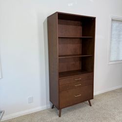 Mid-Century Bookcase with Hanging File Storage