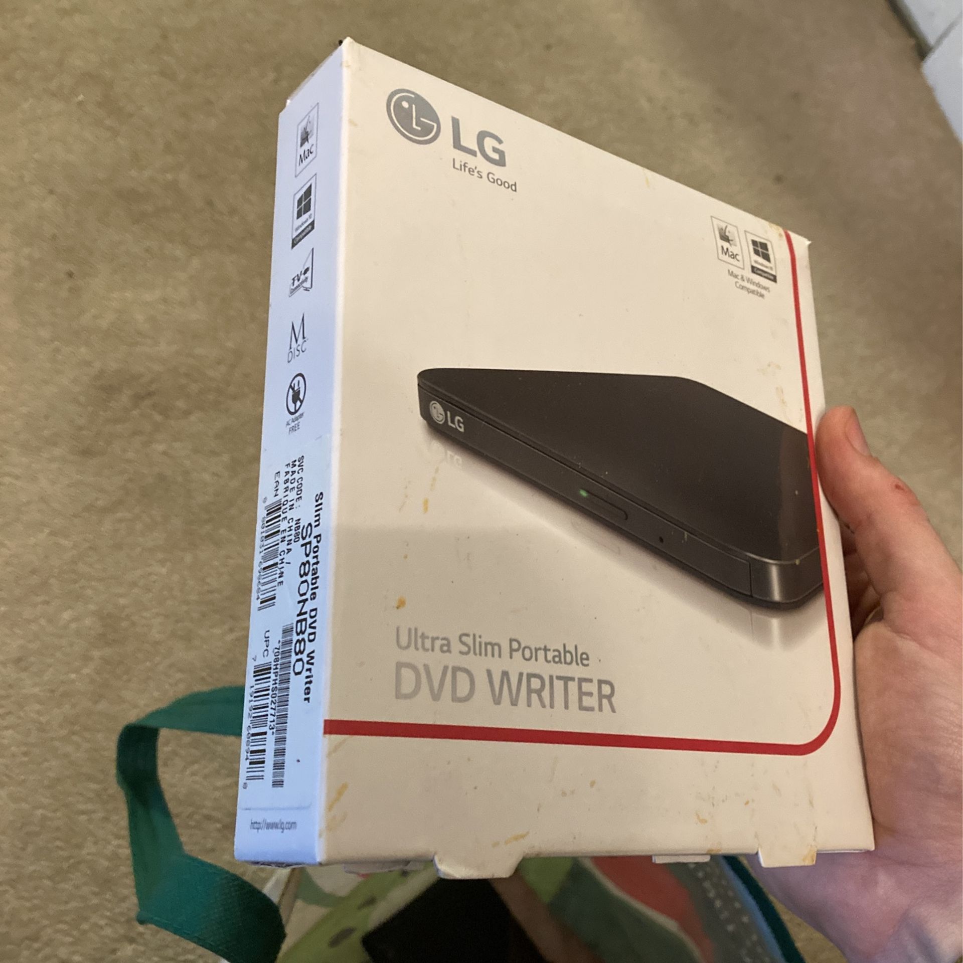 LG Portable Ultra Slim DVD Writer