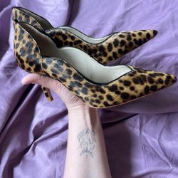 Boden Leopard Print Real Leather Heels – Size 39