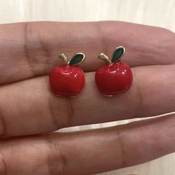 Brand New Apple Earrings Teacher Gift 