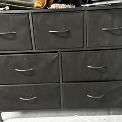 Black Fabric Drawer Dresser – 6 Drawer Storage Unit