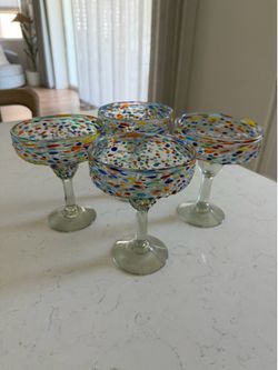 Set of 4 margarita glasses