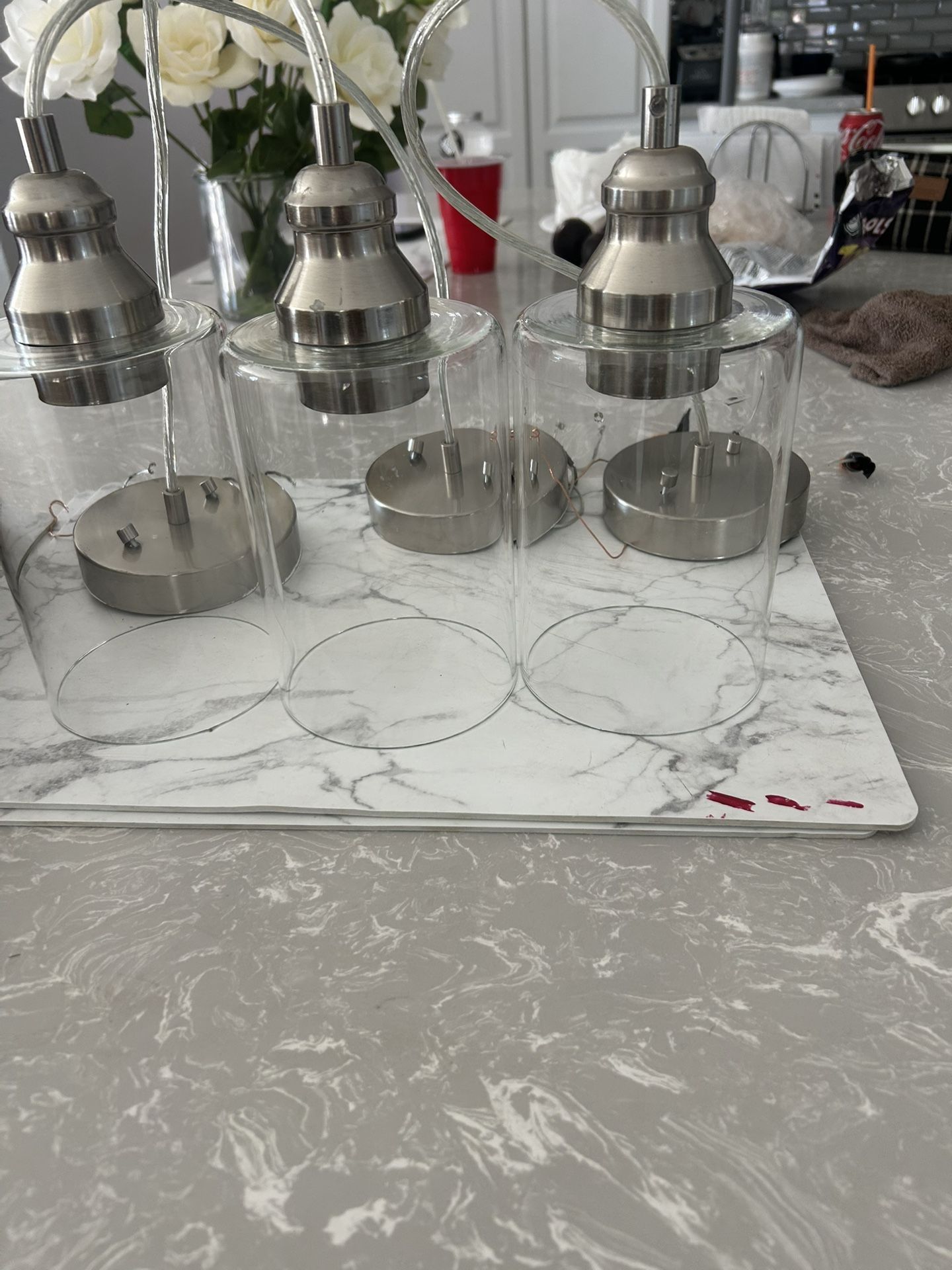 3 Hanging Light Fixtures