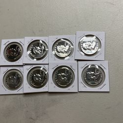 Franklin 90%silver PROOF UNC $30 Each 