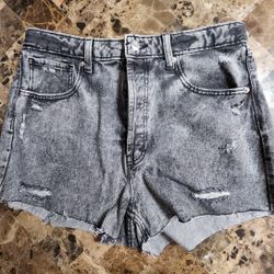Womens Grey Jean Shorts * New* Sz 14