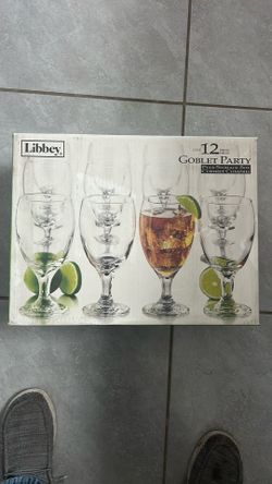 Case of 12 Glass Wine / Water Goblets