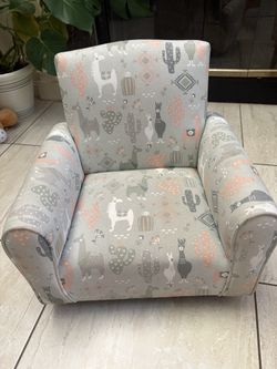 Children's Rocking Armchair with Llama Print