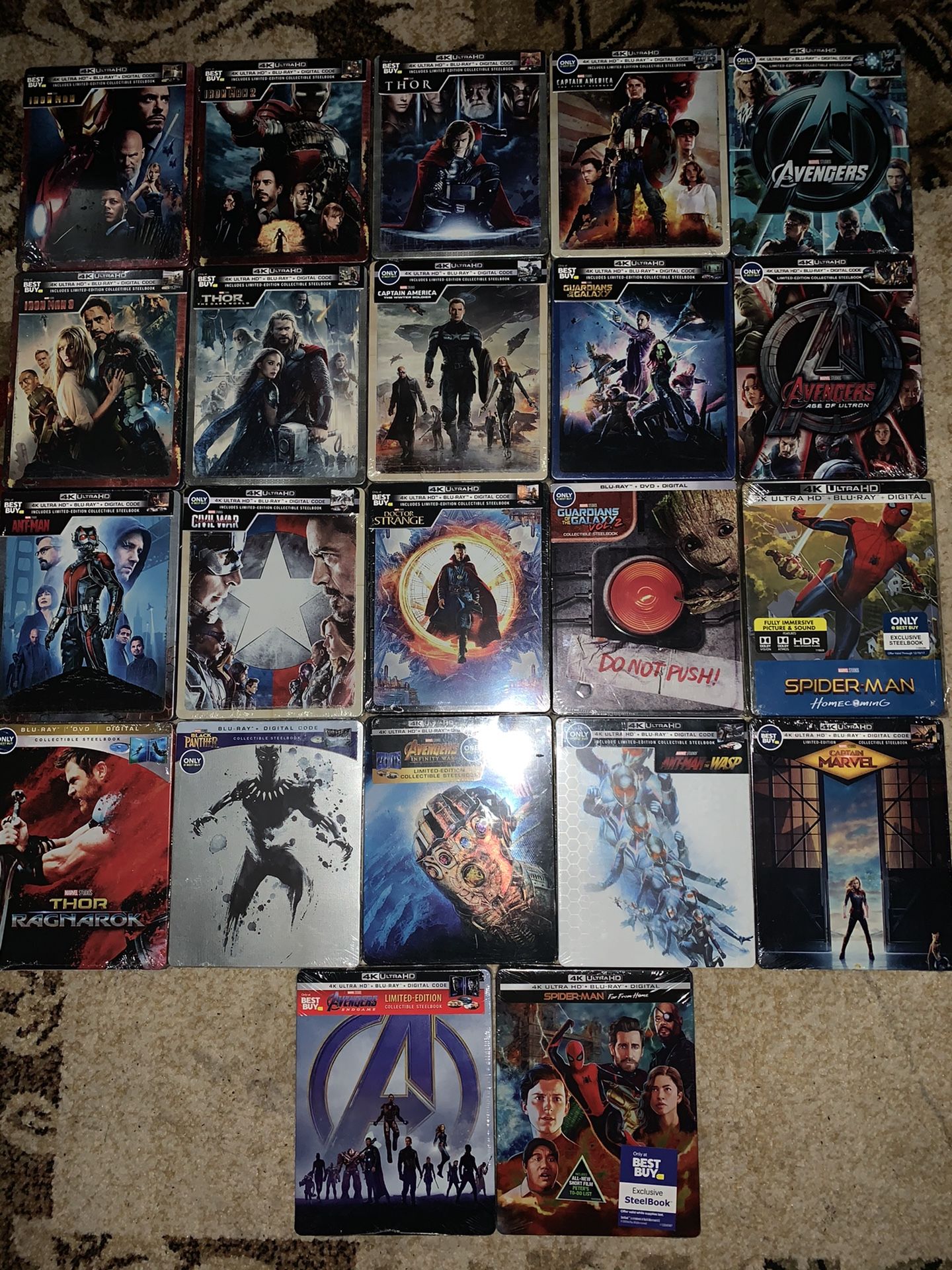 Marvel Cinematic Universe COMPLETE Saga on Steelbook