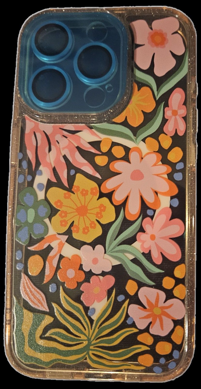 Floral Pattern Phone Case iPhone 15 Pro - Multicolor