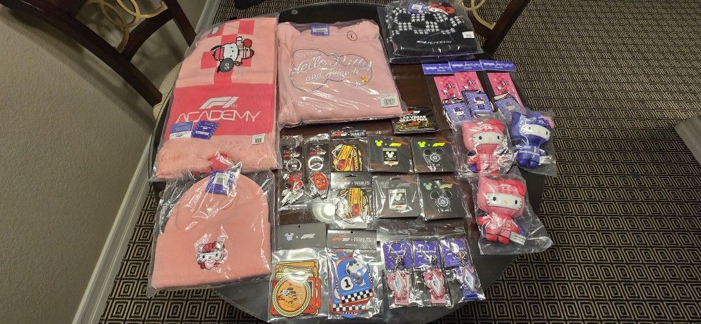 F1 Formula 1 Hello Kitty, Snoopy an Mickey Mouse Exclusive Merch from Vegas 2025
