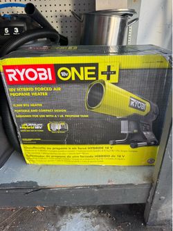 Ryobi 18V ONE+ Hybrid Forced Air Propane Heater (Tool-Only)