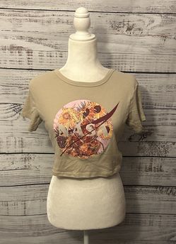 Fifth Sun Tan NASA Graphic Crop Top size large 