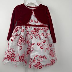 La Princess Girls 3T Christmas Dress with Velvet Shrug – $20