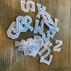 2 inch Tall Embroidered iron on Letter Applique Patch,Iron On Letters Patch