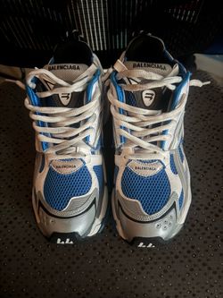 Blue and white Balenciaga runners