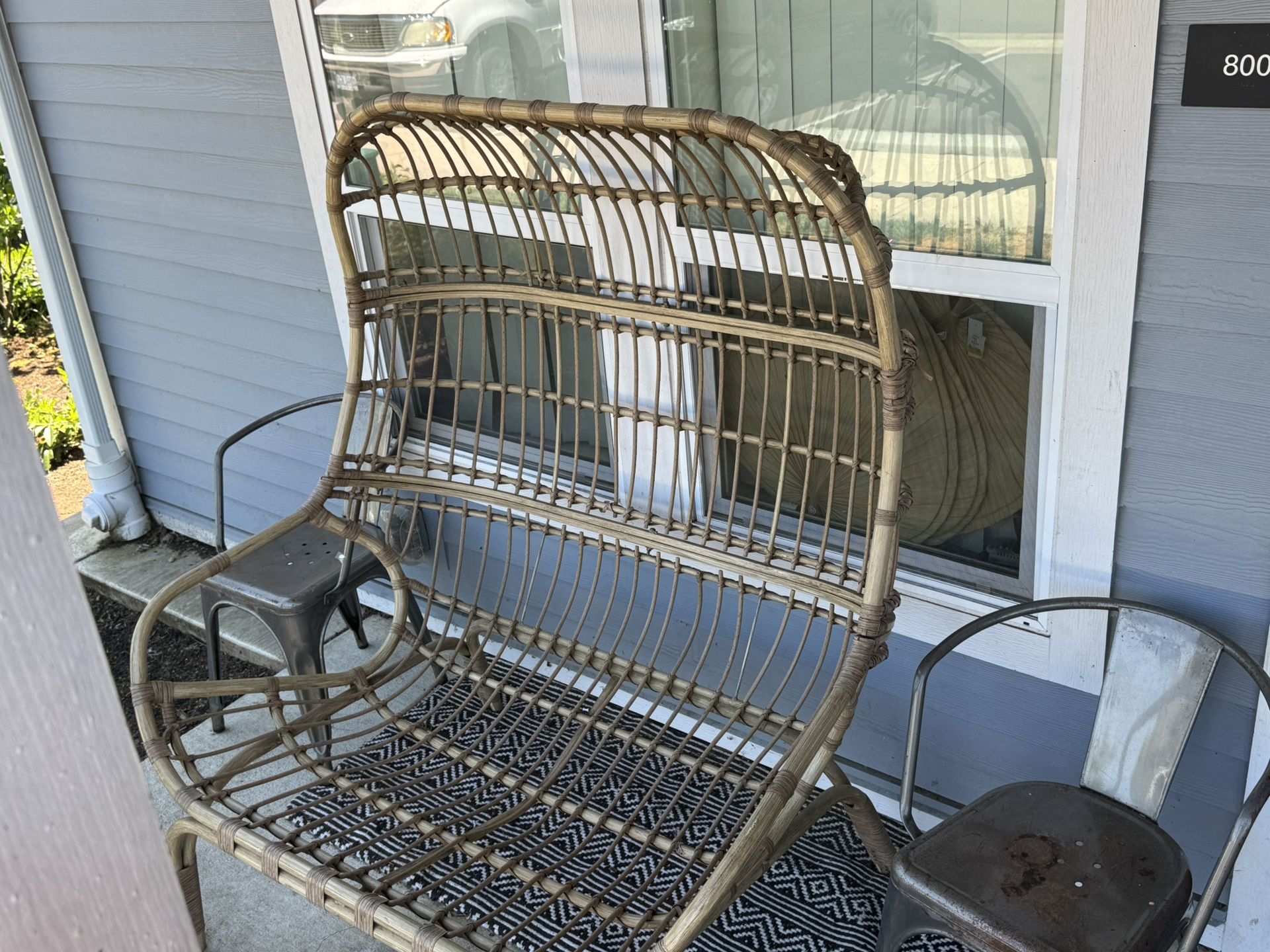 Rattan Style Outdoor Love Seat