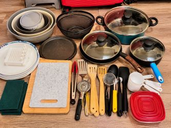 Complete Kitchen Essentials Bundle – Pots, Pans, Bowls & Utensils