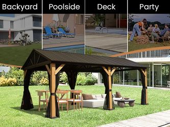Cedar Wood Gazebo 12'x20'