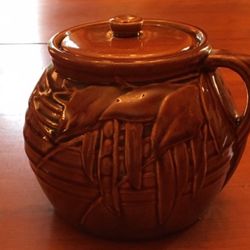 HARVEST Farm Country Ceramic Cookie Jar Ovenware Bakeware Pot