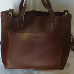 Portland Leather Tote Bag And Purple Portland Leather Charm Tote 