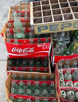 Vintage Soda Bottle & Crate Collection