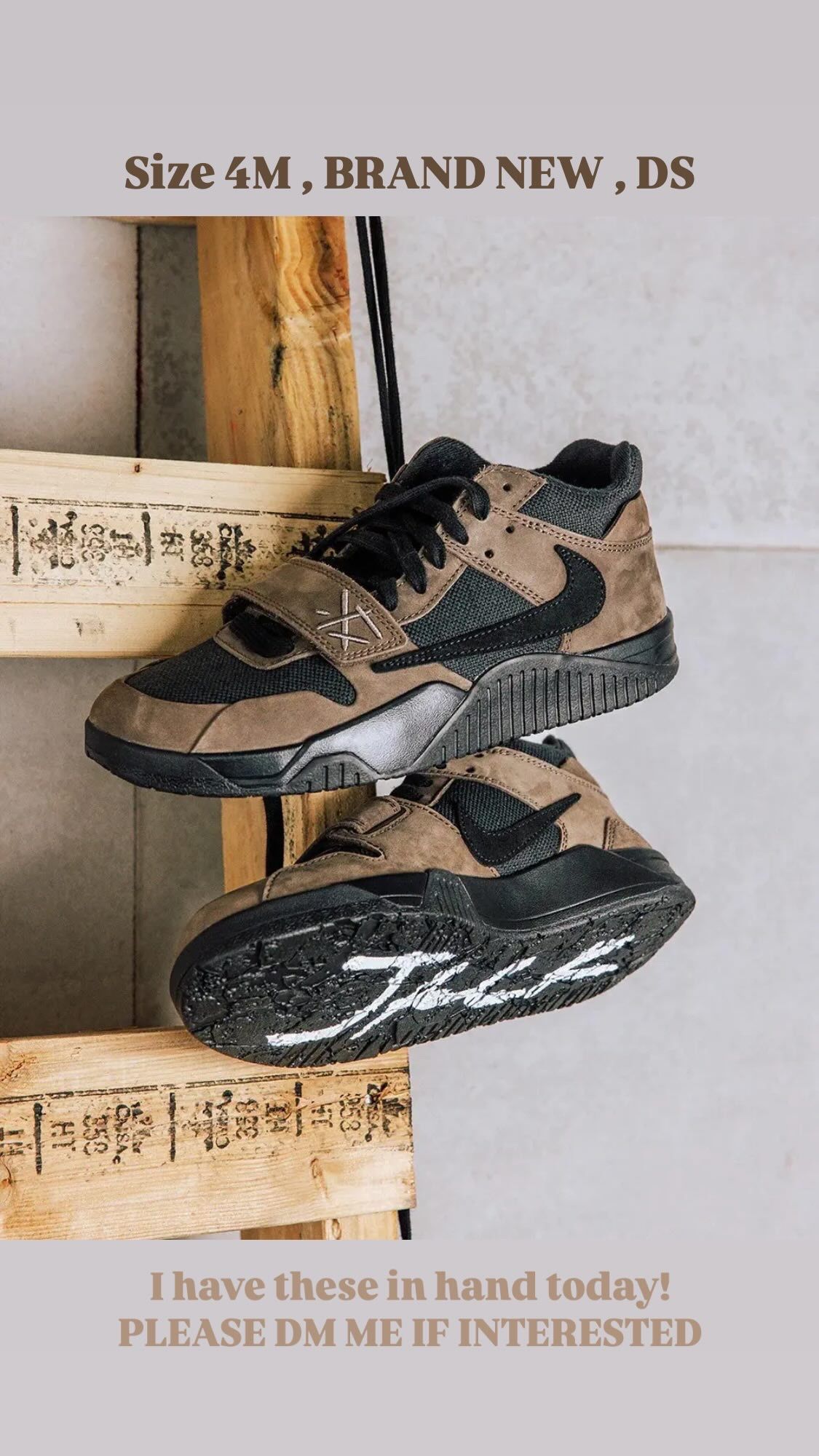 Travis Scott x Jordan Jumpman Jack TR “Dark Mocha” Size 4M (5.5W)