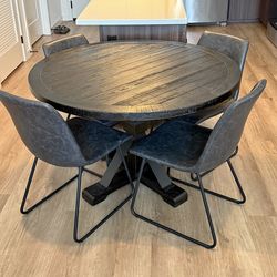 Dining table and chairs