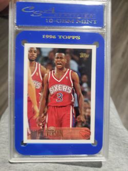 Topps 1996 ALLEN IVERSON  Card 10 Gem Mint 