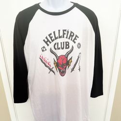 Mens  Stranger Things Baseball Tee Size XL