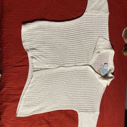 Shade & Shore off-white knit top, size Large (12-14)