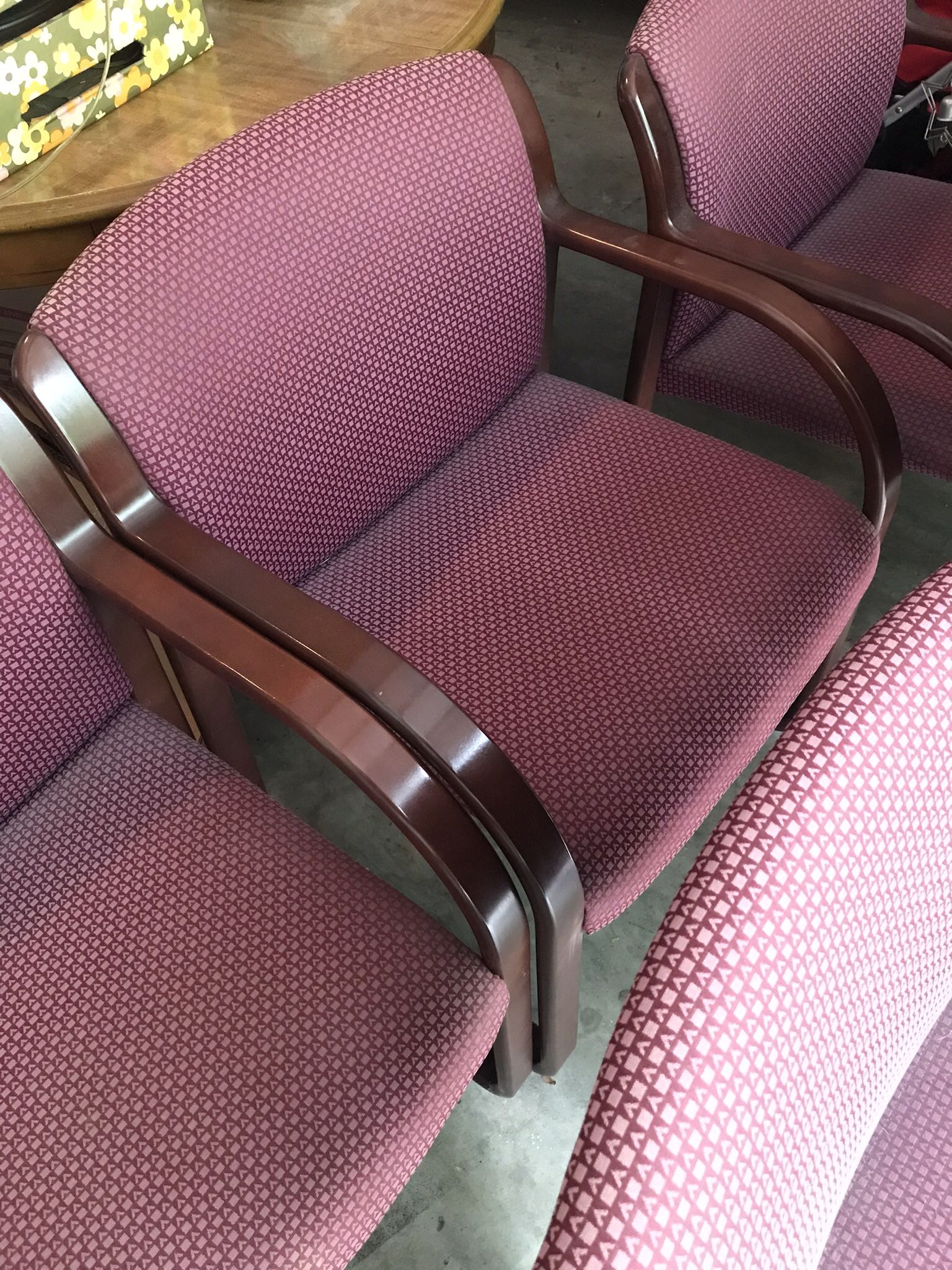 Six matching office chairs in good condition