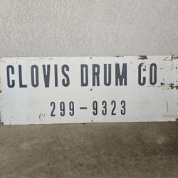 Clovis Antique Metal Sign