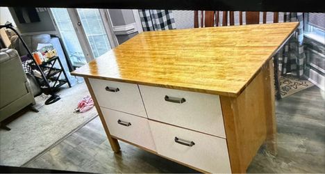Huge Ikea Varde 4 drawer kitchen craft sewing room island