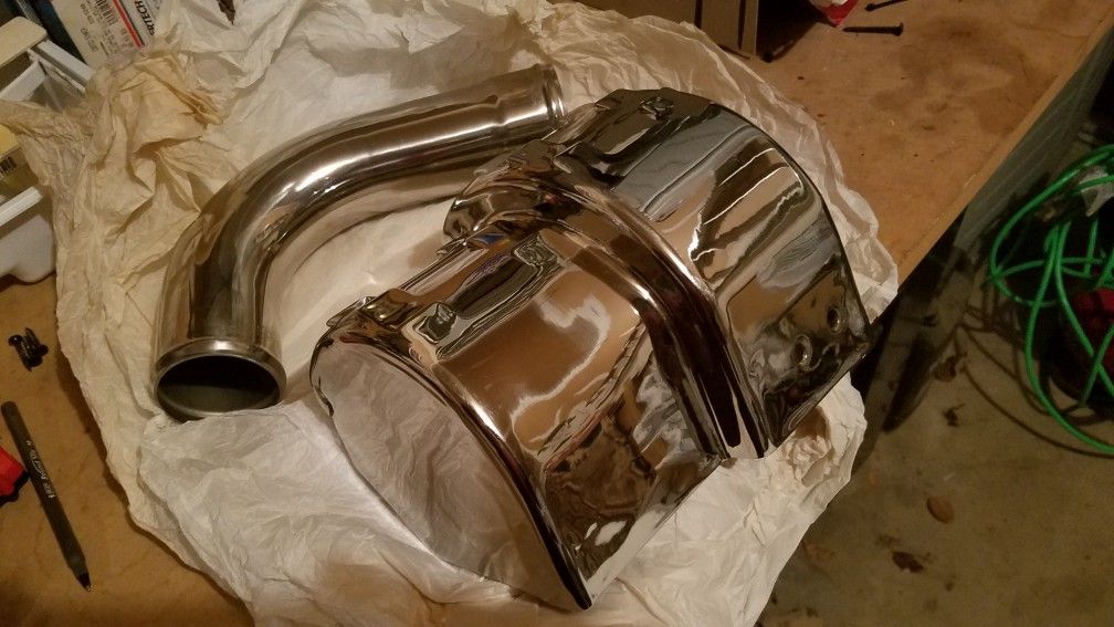 Chrome Turbo Shield and Intercooler Pipe for Buick 3.8 Turbo Regal Grand National