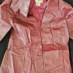 Tribeca Studio Leather Blazer Jacket Womens 