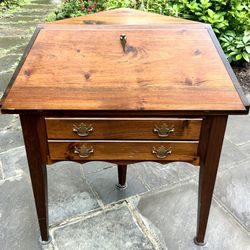 Vintage Pine Corner Writing Desk