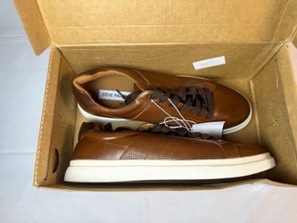 Steve Madden Brown Perforated Lace-Up Sneakers