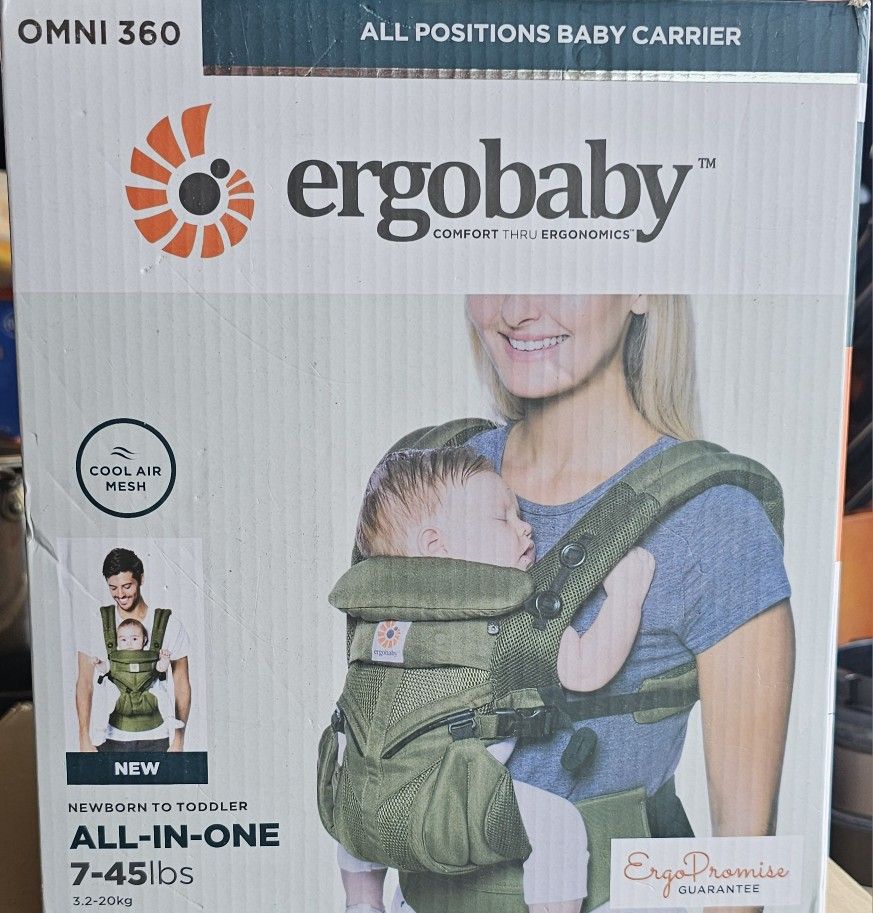 Ergobaby Omni Classic Baby Carrier Newborn to Toddler - Breathable Baby Carriers for Summer - All-Position Carrier with Lumbar Support (7-45 Pounds), 